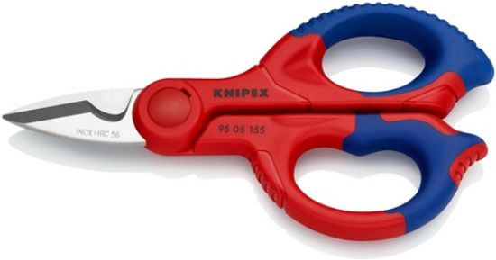 ŠKARJE ZA ELEKTRIČARJE  130 X 32 X 155 MM KNIPEX 9505155SB