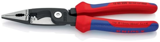Electric installation pliers polished multi-component handles