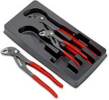 Slika KLEŠČE PAPIGA COBRA 180-300mm v 3-delni garnituri KNIPEX
