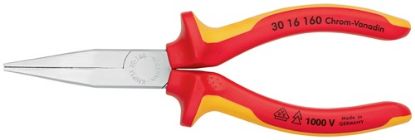Slika Long-nose pliers chrome-plated head, long, flat