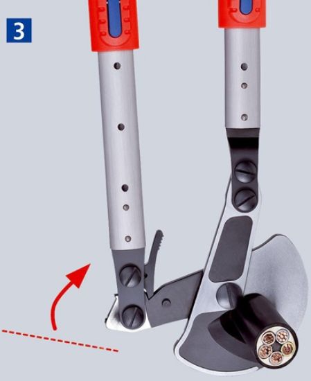 Cable shears burnished head