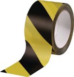 Slika TRAK OZNAČEVALNI PVC 66mx60mm - čno-rumene barve