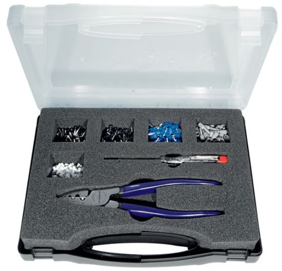 Wire end ferrule assortment pliers, phase tester