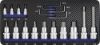 NASTAVKI VIJAČNI NATIČNI 1/4" in 1/2" INBUS 1,25-17mm v 19-delni garnituri