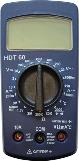 MULTIMETER DIGITALNI HDT 60,  2-600 V AC/DC 200 mA - 10 A AC/DC HDT