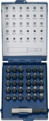 Slika NASTAVKI BITS 1/4" v 31-delni gar. 