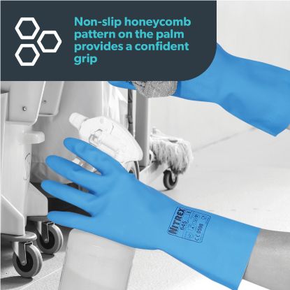 Slika Rokavica iz lateksa, modre barve, Unigloves, 645