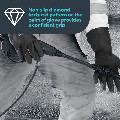 Slika Rokavica iz lateksa, črne barve, black heavy duty, 680