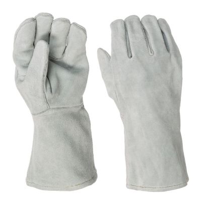 Slika 10-2112, Vel.XL, VARILSKE ROKAVICE IZ BRUŠENEGA USNJA, SIVE BARVE, WELDAS 