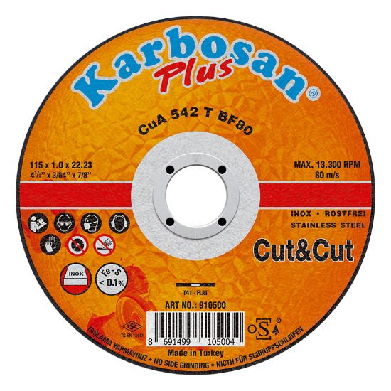 PLOŠČA REZALNA D115x1,0x22,23mm za INOX CuA 542 T BF80
