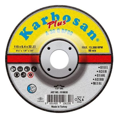 Slika PLOŠČA BRUSNA D125x6,4x22,23mm UNIVERZAL A 30 Q BF80 PLUS