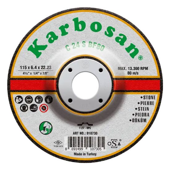 PLOŠČA BRUSNA D180x6,4x22,23mm za sivo litino C 24 S BF80 T27