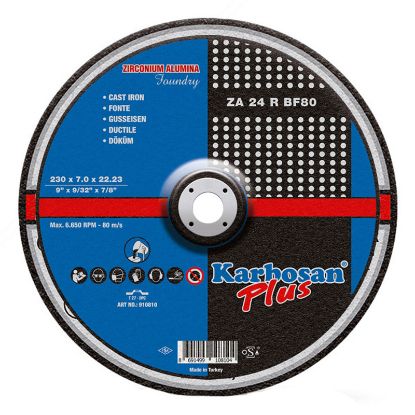 Slika PLOŠČA BRUSNA D125x7,0x22,23mm za lito železo ZA24RBF80 Karbosan