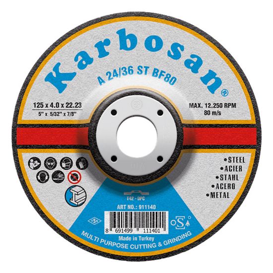 PLOŠČA BRUSNO/REZALNA D125x4,0x22,23mm za jeklo A 24/36 ST BF80