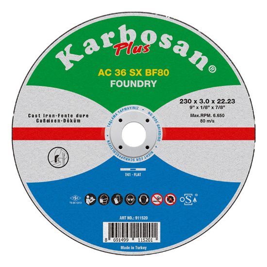 PLOŠČA REZALNA D230x3,0x22,23mm za sivo litino Plus Cut-Off  AC 36 SX BF80 T42