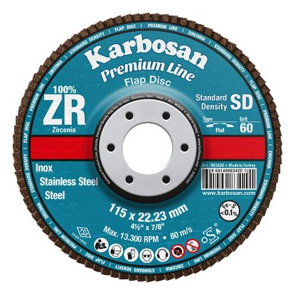 Slika PLOŠČA LAMELNA Premium Line D115mm K60 ZR-SD konična Karbosan