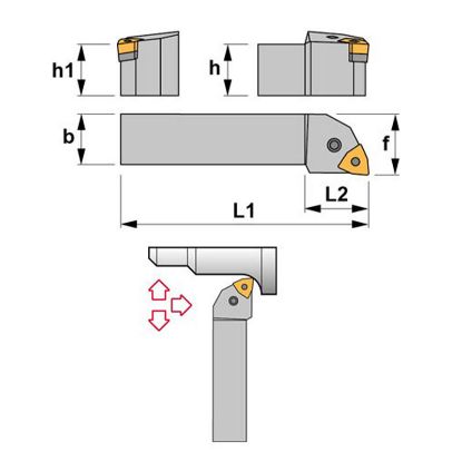 Slika Držalo  PWLN 95° R/L