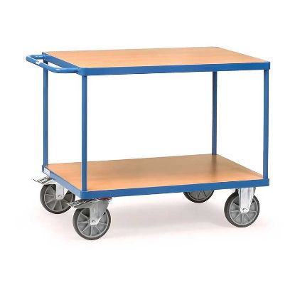 Slika VOZIČEK TRANSPORTNI-ROČNI 500kg z 2 naklad. površ.1000x700mm                    