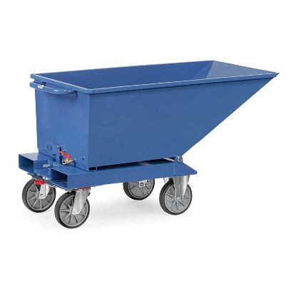 Slika VOZIČEK ZA OSTRUŽKE 250L TYP:4701A 1202x655x390mm - z ventilom RAL5007          