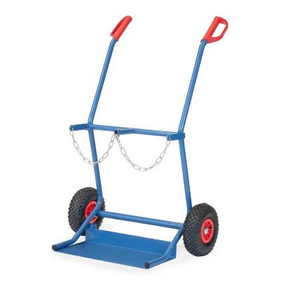 Slika VOZIČEK ZA PREVOZ JEKLENK - DVOJNI nosilnost 100kg, D204mm, FETRA 51007