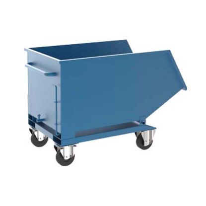 VOZIČEK ZA OSTRUŽKE 240L, 1000x600x720mm - z ventilom RAL 5015