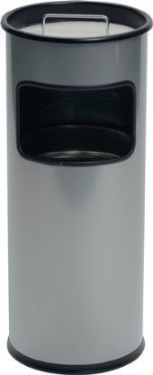 Slika KOŠ ZA SMETI S PEPELNIKOM 17L, 260X620MM, SREBRNA