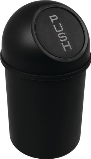 KOŠ ZA SMETI 6L D214XV375MM IZ PLASTIKE(SAMOZAPIRALNA LOPUTA) - ČRNA