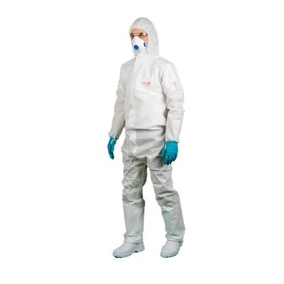 C110 ,Vel.L,KOMBINEZON ZAŠČITNI s kapuco OxyChem C110,antistatičen, bele barve