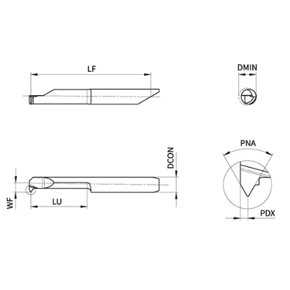 Slika Navojni mikro nož ASIT, tip T, D 