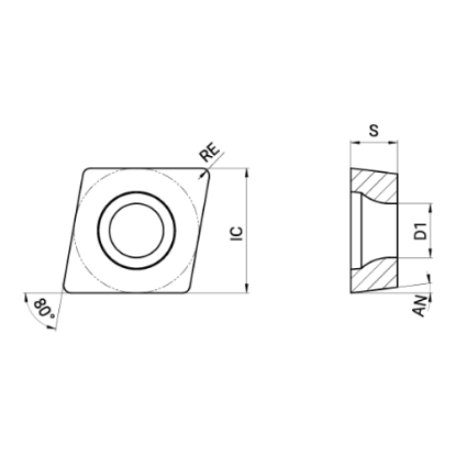 Slika Pl. ISO za mikro držala CCGT_FP-LF