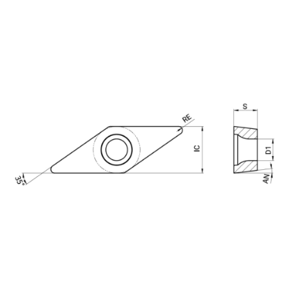 Slika Pl. ISO za mikro držala VCET_FL-F