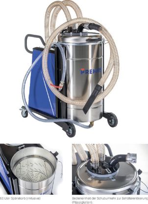 Slika SESALEC ZA OSTRUŽKE IN TEKOČINE  145L 3.600W ELEKTRONSKI NADZOR ODTOČNE TEKOČINE