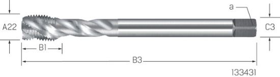 SVEDER NAVOJNI STROJNI DIN5156/C G1/8-28 HSS-E V3 RSP40 - zaviti