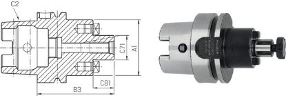 Slika Messerkopfaufnahme lang KKB ISO12164-1      A100x16 PREMUS