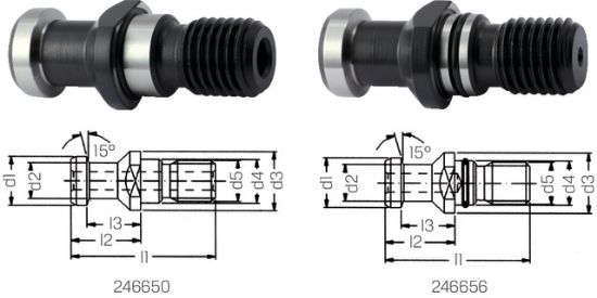 Anzugsbolzen mit Bohrung DIN69872A    30xM12       KOCH