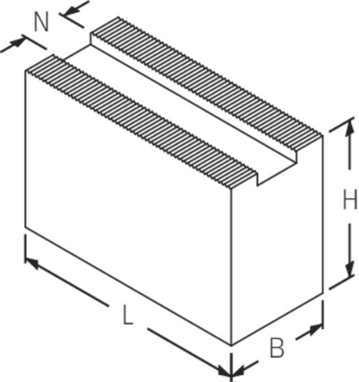 ČELJUSTI VPENJALNE-MEHKE SBM 31 N= 17, 1/16X90°, BREZ IZVRTIN
