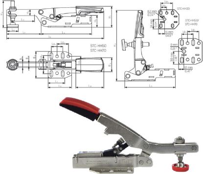 Slika VPENJALNIK HORIZONTALNI Z  AVTOMATSKO PRILAGODITVIJO- območje vpenjanja 40mm