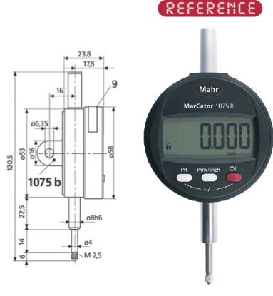 Slika URA MERILNA DIGITALNA 1075R, natančnosti 0,001mm - z USB podatkovnim izhodom IP5