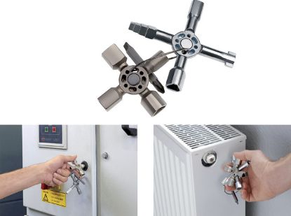 Slika KLJUČ UNIVERZALNI v  2-delni gar. (za stikalne omarice, radiatorje, sanitarno te