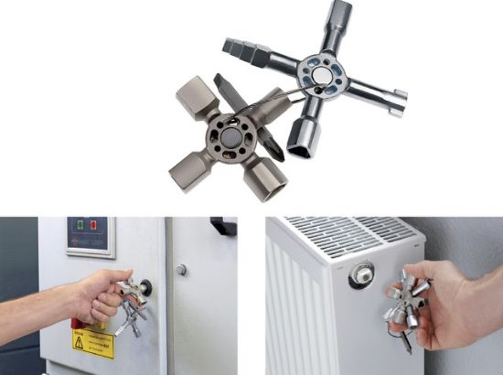 KLJUČ UNIVERZALNI v  2-delni gar. (za stikalne omarice, radiatorje, sanitarno te