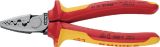 Slika KLEŠČE ZA STISKANJE TULCEV NA ŽICO 180mm (0,25-16,0mm2) VDE KNIPEX