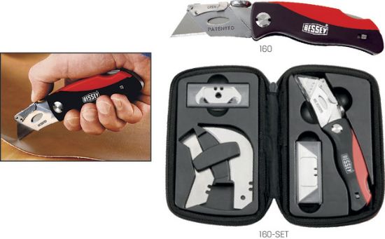 NOŽ PREKLOPNI Z VSTAVLJENIM REZILOM 160mm (s 5-imi rezervnimi rezili dolžine 28m