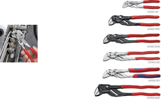 Zangenschlüssel mit Druckknopf Einhandverstellung