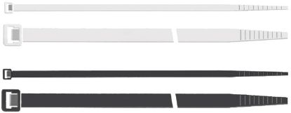 Slika KABELSKE VEZICE L=140X3,5mm (100KOS) - ČRNE BARVE