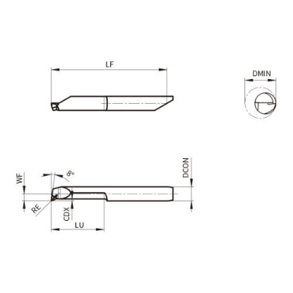 Slika Mikro nož za izvrtine ASIB, tip T, D/L