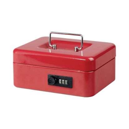 ROČNA KASETA ZA DENAR 200X160X90MM, RDEČE BARVE