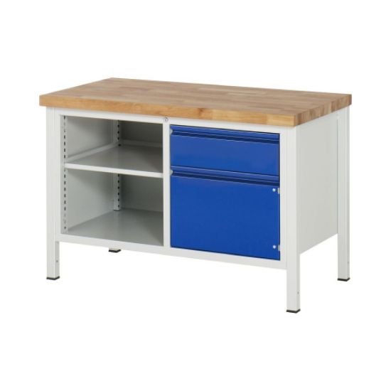 MIZA DELOVNA 1250X700MM NAST. VIŠINA 840-1040MM, RAL7035/RAL5010 (1X PREDAL + 1X