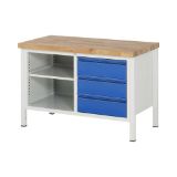 MIZA DELOVNA 1250X700MM NAST. VIŠINA 840-1040MM, RAL7035/RAL5010 (3X PREDAL) RAU