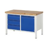 MIZA DELOVNA 1250X700MM NAST. VIŠINA 840-1040MM, RAL7035/RAL5010 (3X PREDAL + 1X