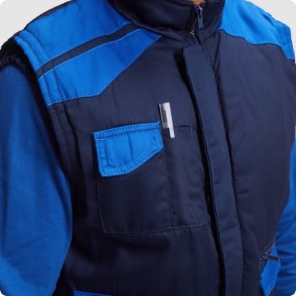 Slika Telovnik delovni, ARMADA, mornarsko-kraljevo modra, CQ8414